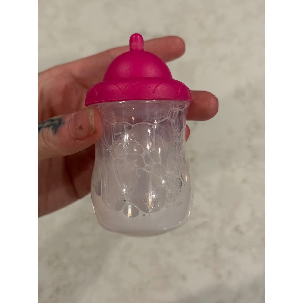Vintage Magic Disappearing Milk Bottle Toy Pink Cap Baby Doll Accessory